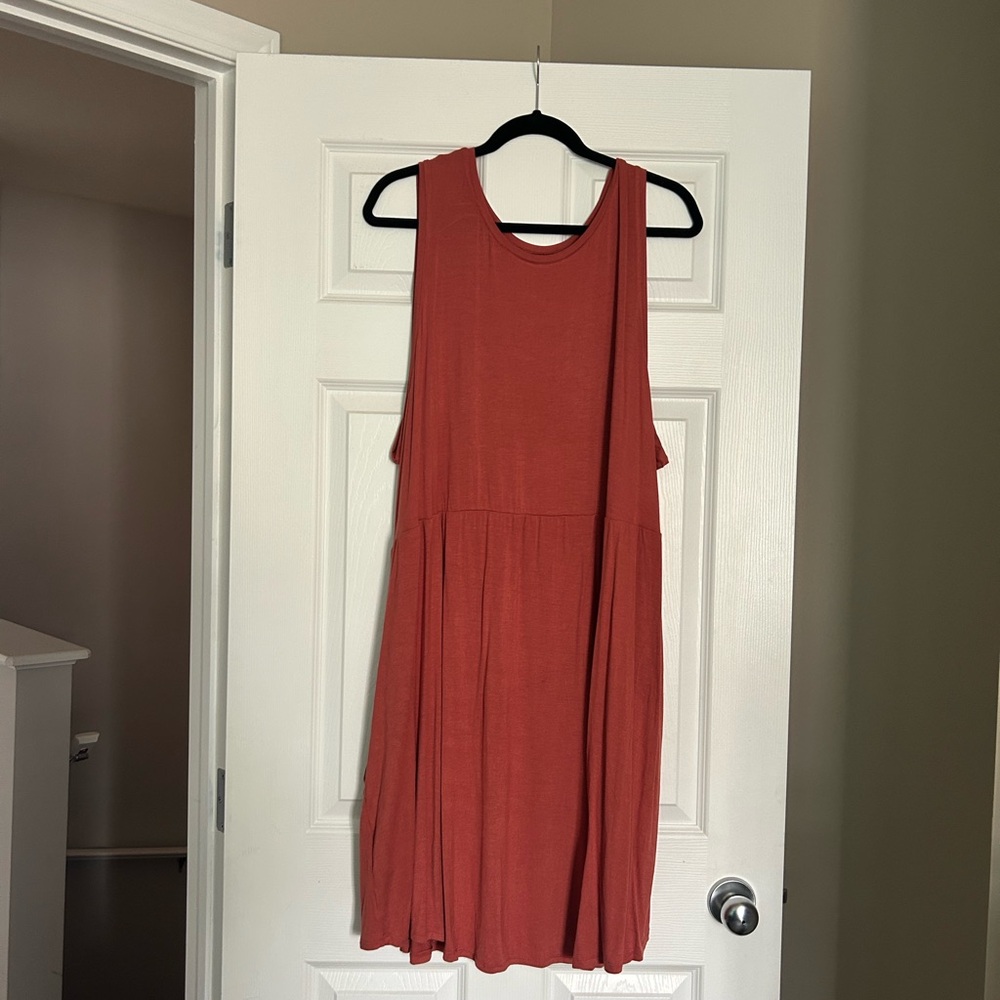 Maurices Sleeveless Burnt Orange Dress size 3X